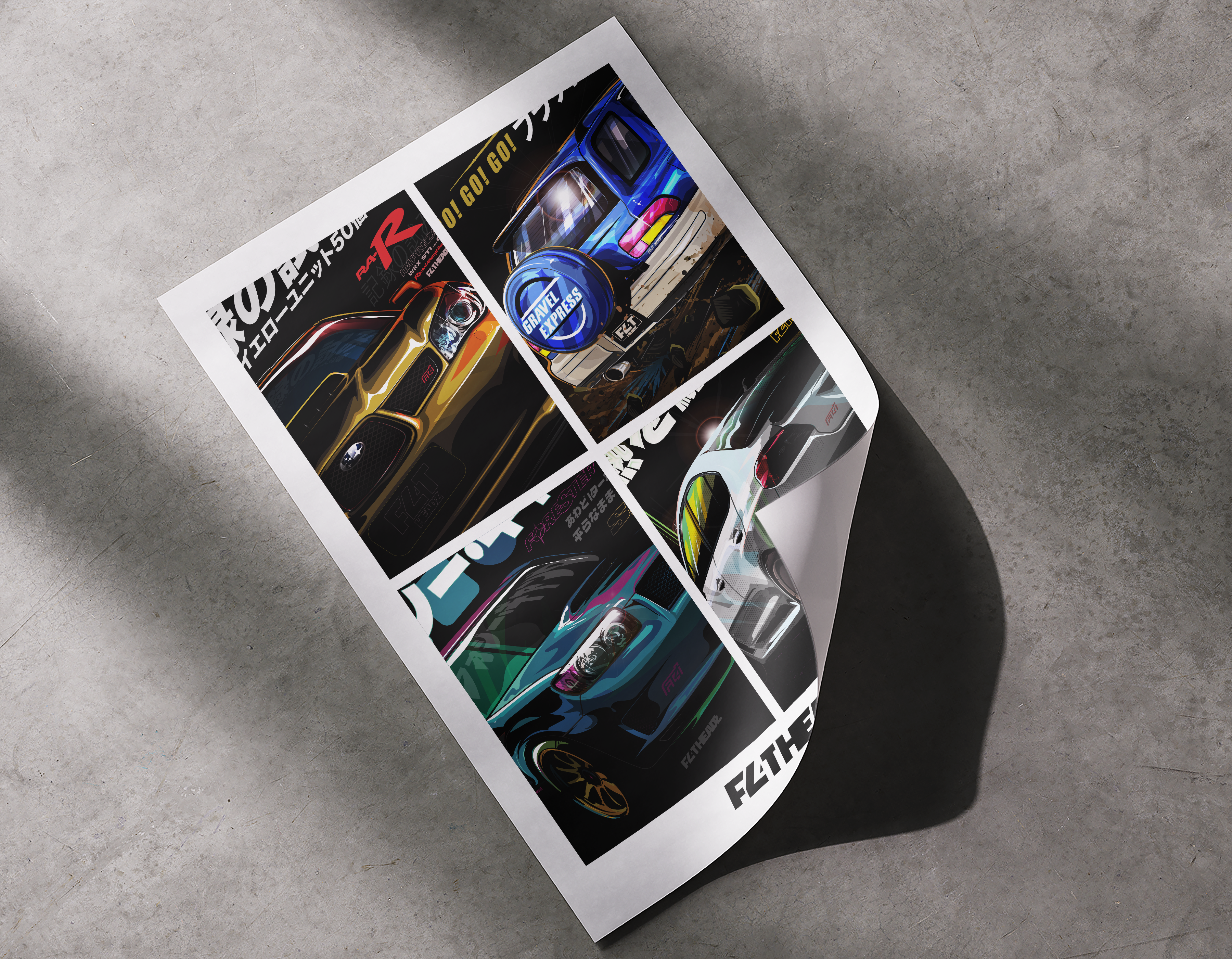 FL4THEADZ COLLAGE -  13x19 POSTER PRINT