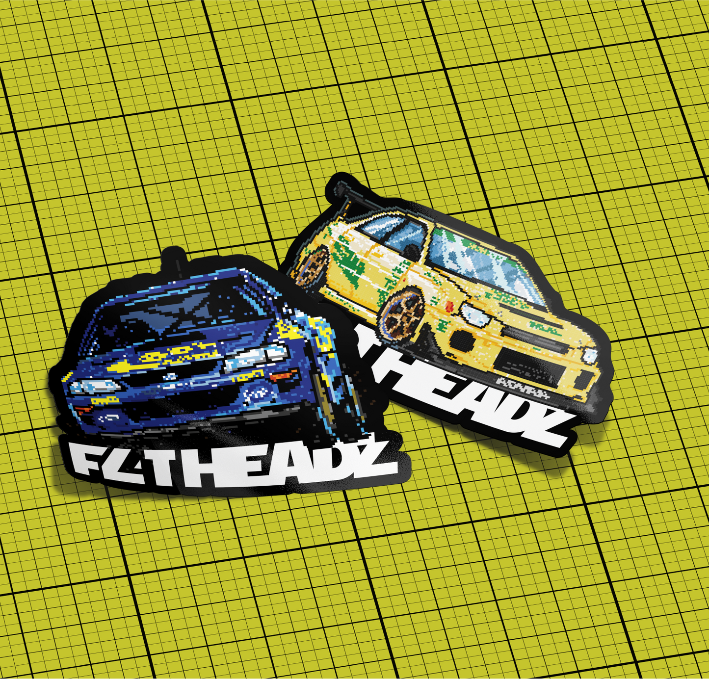 FL4THEADZ SUPER LEMON BUG & 555 GC STICKER Set 2-Pack